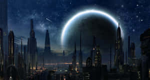Star Wars Coruscant Night Scape Wallpaper