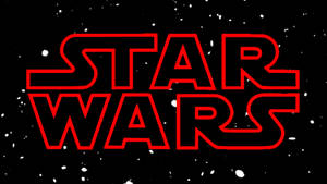 Star Wars Red Logo Space Background Wallpaper