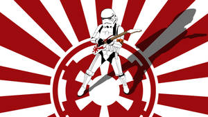 Star Wars Red White Empire With Stormtrooper Wallpaper