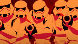 Star Wars Visions Stormtroopers Wallpaper