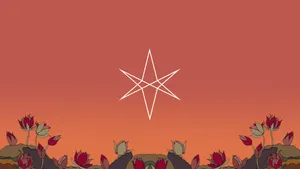 Starand Roses Gradient Background Wallpaper