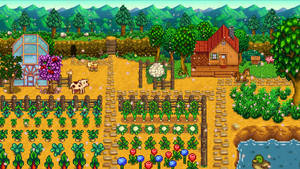 Stardew Valley 2d Game Farm Landscape Wallpaper