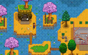Stardew Valley Water And Land Landscape Wallpaper