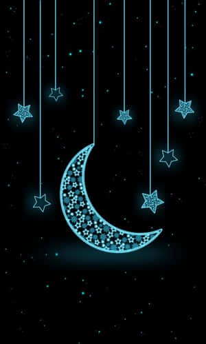 Stargaze With Moon And Stars Phone Wallpaper