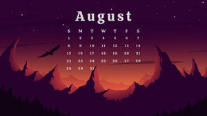 Starry Night August 2021 Calendar Wallpaper