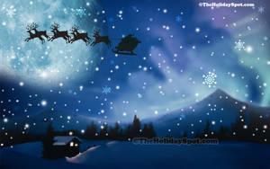 Starry Night Christmas Laptop Background Wallpaper