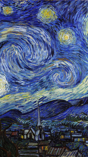 Starry Night Painting Portrait Wallpaper