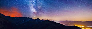 Starry Sky Dual Monitor Wallpaper