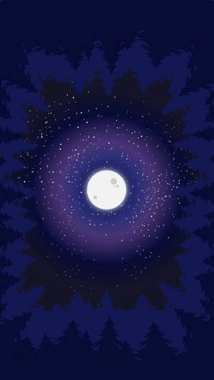 Starry Sky Moonlight Portrait Wallpaper