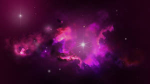 Stars In Pink Space Wallpaper