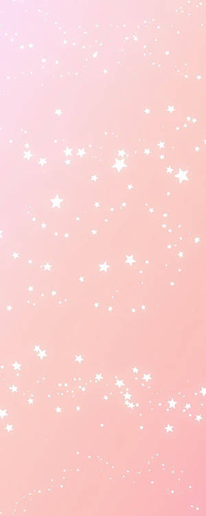 Stars On Kawaii Pink Background Wallpaper