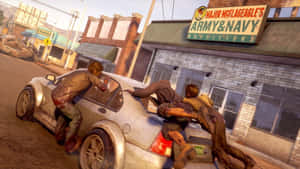 State Of Decay2 Zombie Attack On Car Wallpaper