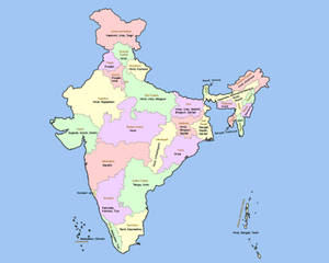 States Of India Map Wallpaper