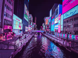 Stay Connected And In Trend With This Unique Neon Aesthetic Phone Wallpaper