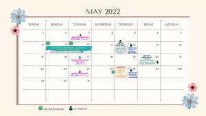 Stay Organized And On Schedule With This Clean And Minimal May 2022 Calendar Wallpaper