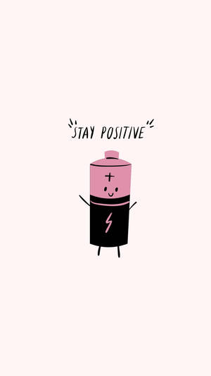 Stay Positive Cute Quote Wallpaper