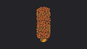 Steaming Cup Forms Letters Illustration Art Wallpaper