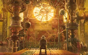 Steampunk Old Man's House Wallpaper