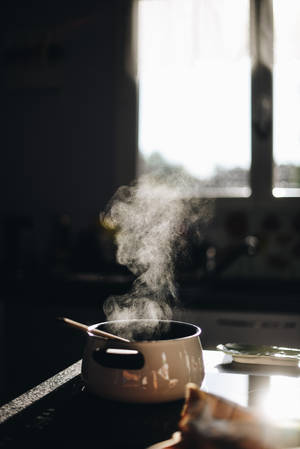 Steamy Cooking Pot Wallpaper