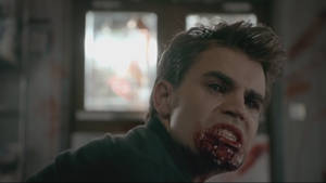 Stefan Salvatore Bloody Mouth Wallpaper