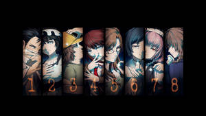 Steins Gate Characters And Numbers Wallpaper
