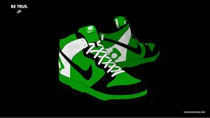 Step Into Something Stylish With A Pair Of Green Shoes! Wallpaper