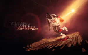 Step Into The Shoes Of Greatness With Style With These Vibrant Red Jordan Sneakers! Wallpaper