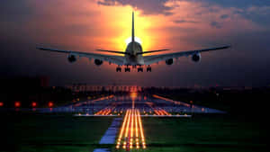 Step Into The Sky In Style With This Pink Plane Wallpaper