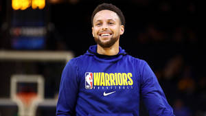 Steph Curry With Blue Hoodie Wallpaper