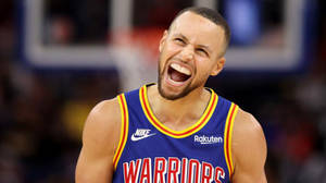 Steph Curry With Mouth Open Wallpaper