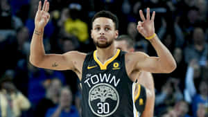 Stephen Curry 4k Making Hand Gestures Wallpaper