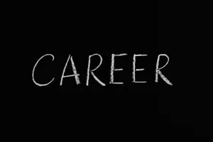 Stepping Stones To Success - Black And White Career Employment Concept Wallpaper