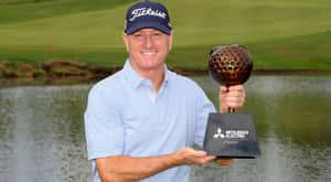 Steve Flesch In Front Of Lake Wallpaper