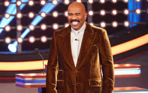 Steve Harvey In Eye-catching Brown Suit Wallpaper