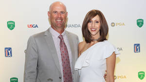 Stewart Cink Smiling With Wife Wallpaper