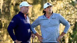 Stewart Cink Spectating With Son Wallpaper