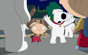 Stewie Griffin Stopping Clones Wallpaper
