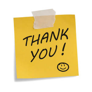 Sticky Note To Say Thanks For Watching Wallpaper