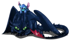 Stitch And Toothless, Best Friends Wallpaper