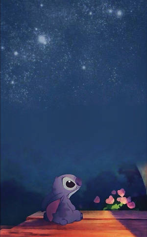 Stitch Looking At Night Sky Disney Wallpaper