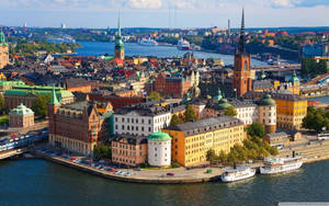 Stockholm City Skyline In Daytime Wallpaper