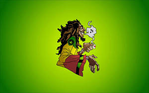 Stoned Cartoon Reggae Smoke Wallpaper