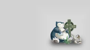 Stoner Snorlax Art Wallpaper