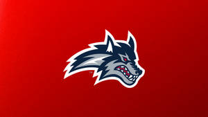 Stony Brook University Seawolves Logo Red Wallpaper