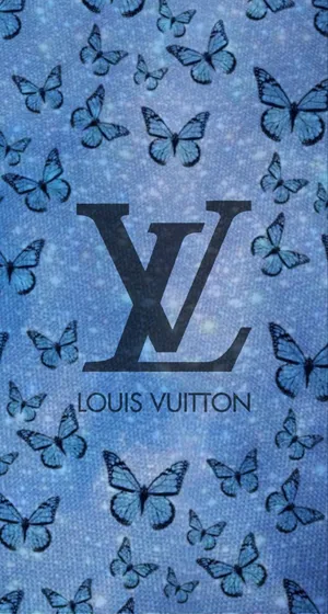 Stop And Take A Look At This Beautiful Iconic Louis Vuitton Blue Pattern. Wallpaper