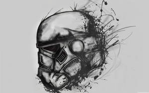 Stormtrooper Charcoal Paint Wallpaper