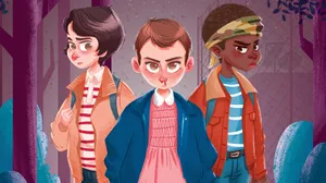 Stranger Things Girly Cartoon Wallpaper