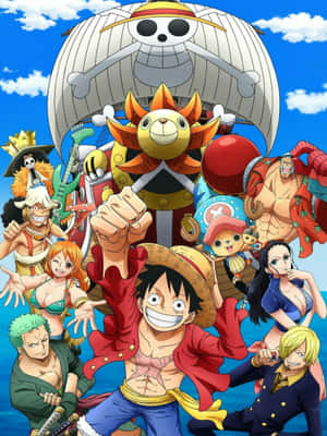 Straw Hat Pirates Ready To Sail The High Seas Wallpaper