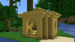 Straw Hut In The Forest Minecraft Hd Wallpaper