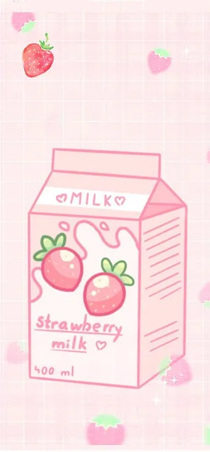 Strawberry Milk - Screenshot Wallpaper